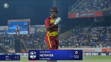 IND vs WI 2026, 2nd T20I: Shimron Hetmyer Wicket