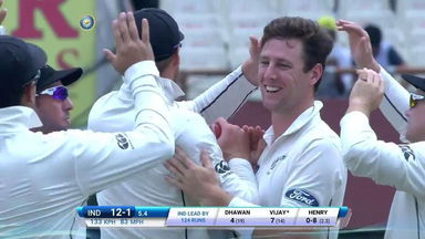 India vs NZ 2016, 2nd Test: Ind 2nd Innings Fall of Wickets