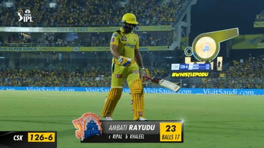 M55: CSK vs DC – Ambati Rayudu Wicket