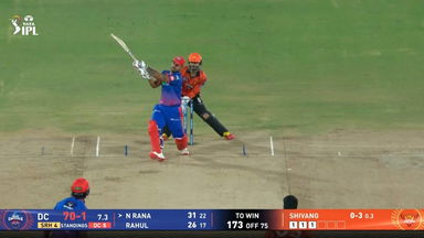 IPL 2026 M31: SRH vs DC - Nitish Rana Six