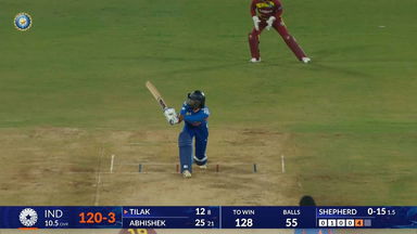 IND vs WI 2026, 4th T20I: Tilak Varma Six