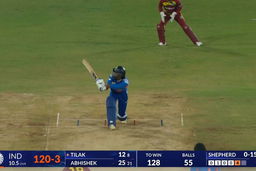 IND vs WI 2026, 4th T20I: Tilak Varma Six