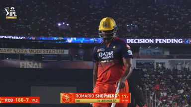 IPL 2025 Final: RCB vs PBKS - Romario Shepherd Wicket