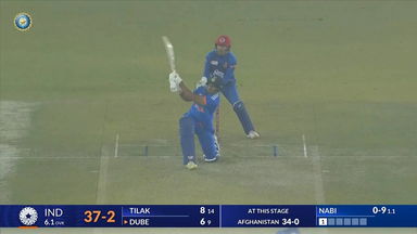 IND vs AFG 2024, 1ST T20I: Shivam Dube Six