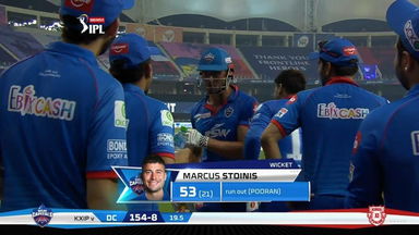 M02: DC vs KXIP – Marcus Stoinis Wicket