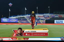 M55: DC vs RCB – Isuru Udana Wicket