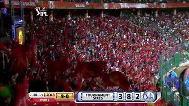 M38: RCB vs DD –  Chris Gayle Six