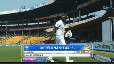 IND vs SL 2022, 2nd Test, Day 3: Angelo Mathews Wicket