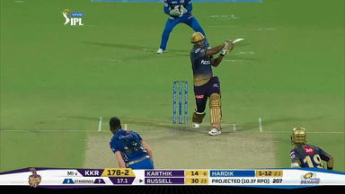 M47: KKR vs MI – Andre Russell Six