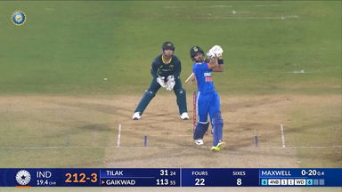 IND vs AUS 2023-24, 3RD T20I: Ruturaj Gaikwad Six