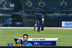 M13: DC vs MI   – Jayant Yadav Wicket