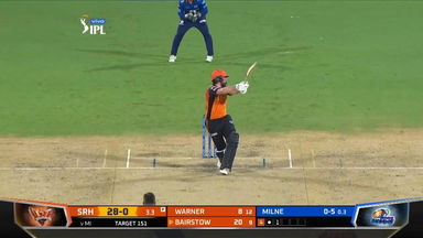 M09: MI vs SRH  – Jonny Bairstow Six