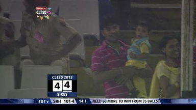 M7: T&T vs SRH –  Thisara Perera Six