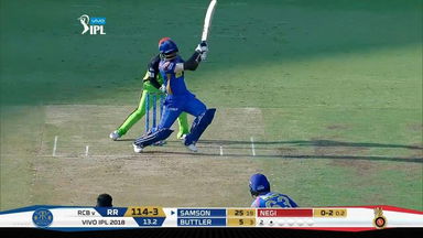 M11: RCB vs RR – Sanju Samson Six