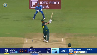 IND vs AUS 2023-24, 5TH T20I: Ben McDermott Six