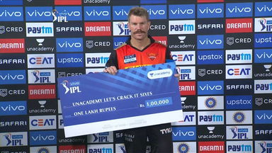 M23: CSK vs SRH  – Unacademy Lets Crack It Sixes of the Match –   David Warner