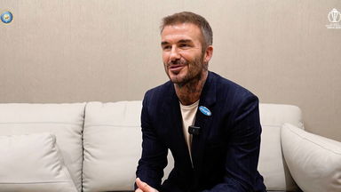 On the mic with David Beckham