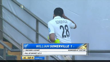 IND vs NZ 2021, 2nd Test, Day 4: William Somerville Wicket