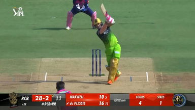 M32: RCB vs RR –  Faf Du Plessis  Six