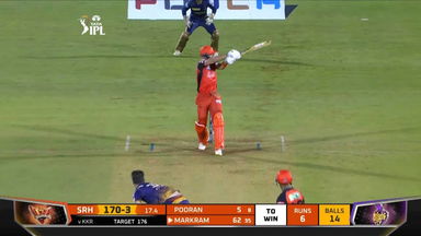 M25: SRH vs KKR – Aiden Markram Six