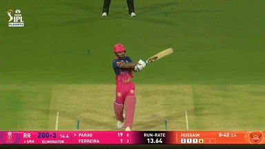 IPL 2026 Eliminator: SRH vs RR - Riyan Parag Six