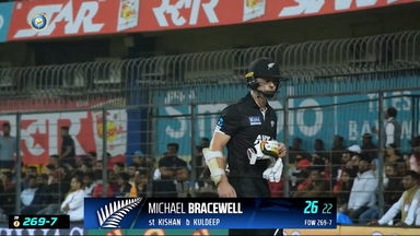 IND vs  NZ 2023, 3RD ODI: Michael Bracewell  Wicket