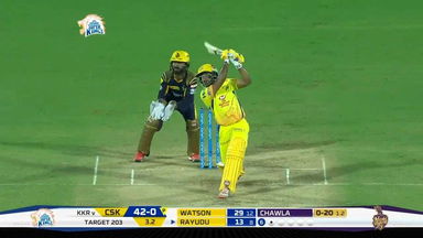 M05: CSK vs KKR – Ambati Rayudu Six