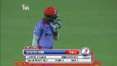 M31: DD vs KXIP – Shreyas Iyer Wicket