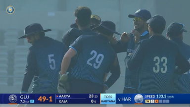 Vijay Hazare Trophy 2025 QF1, Gujarat vs Haryana: Fall of Wickets