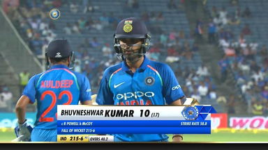 IND vs WI 2018, 3rd ODI: Bhuvneshwar Kumar Wicket