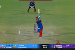 IPL 2025 M48: DC vs KKR - Faf Du Plessis Six