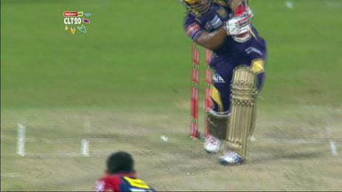 M2: DD vs KKR – Manoj Tiwary six