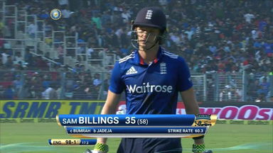 IND vs ENG 2017, 3rd ODI : Sam Billings Wicket