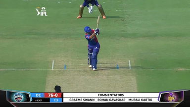 M19: KKR vs DC – Prithvi Shaw Six