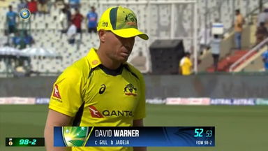 IND vs AUS 2023-24, 1ST ODI: David Warner Wicket
