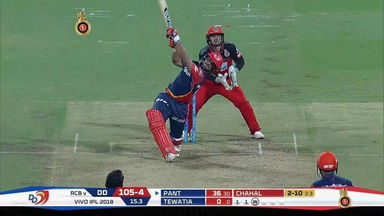 M19: RCB vs DD – Rishabh Pant Six