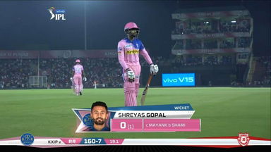 M32: KXIP vs RR – Shreyas Gopal Wicket