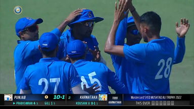 Syed Mushtaq Ali Trophy 2022 QF1 : Karnataka vs Punjab:  Fall of Wickets