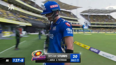M49: CSK vs MI –  Tristan Stubbs  Wicket