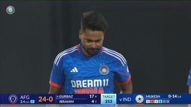 IND vs AFG 2024, 3RD T20I: Rahmanullah Gurbaz Six