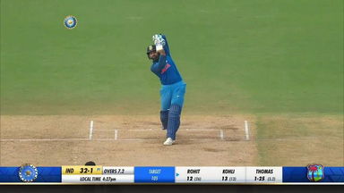 IND vs WI 2018, 5th ODI: Rohit Sharma Six