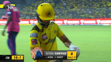 M17: CSK vs RR – Ruturaj  Gaikwad Wicket
