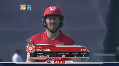 M55: RPS vs KXIP – Eoin Morgan Wicket
