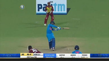 IND vs WI 2018, 1st T20I: Dinesh Karthik Six