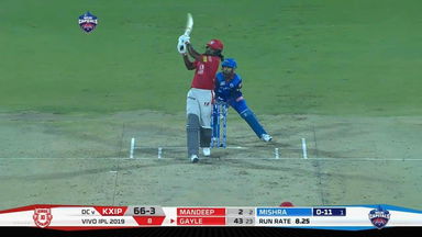 M37: DC vs KXIP – Chris Gayle Six