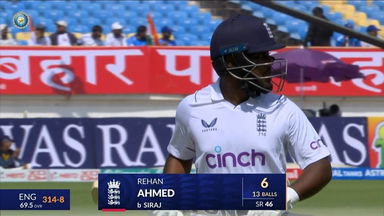 IND vs ENG 2024, 3RD Test: Rehan Ahmed Wicket