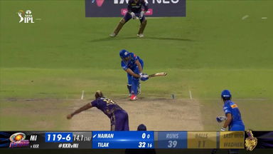 M60: KKR vs MI – Naman Dhir Six