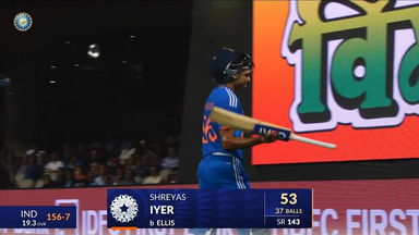 IND vs AUS 2023-24, 5TH T20I: Shreyas Iyer Wicket