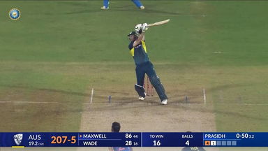 IND vs AUS 2023-24, 3RD T20I: Glenn Maxwell Six