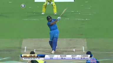 IND vs AUS 2017, 4th ODI: Rohit Sharma Six